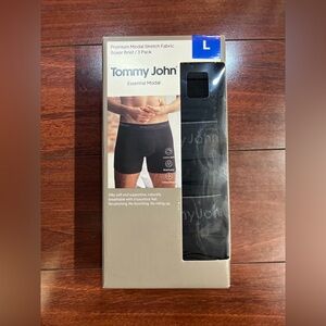 3-Pack Tommy John Essential Modal Boxer Brief Mens Large 35-38” Black Sealed New